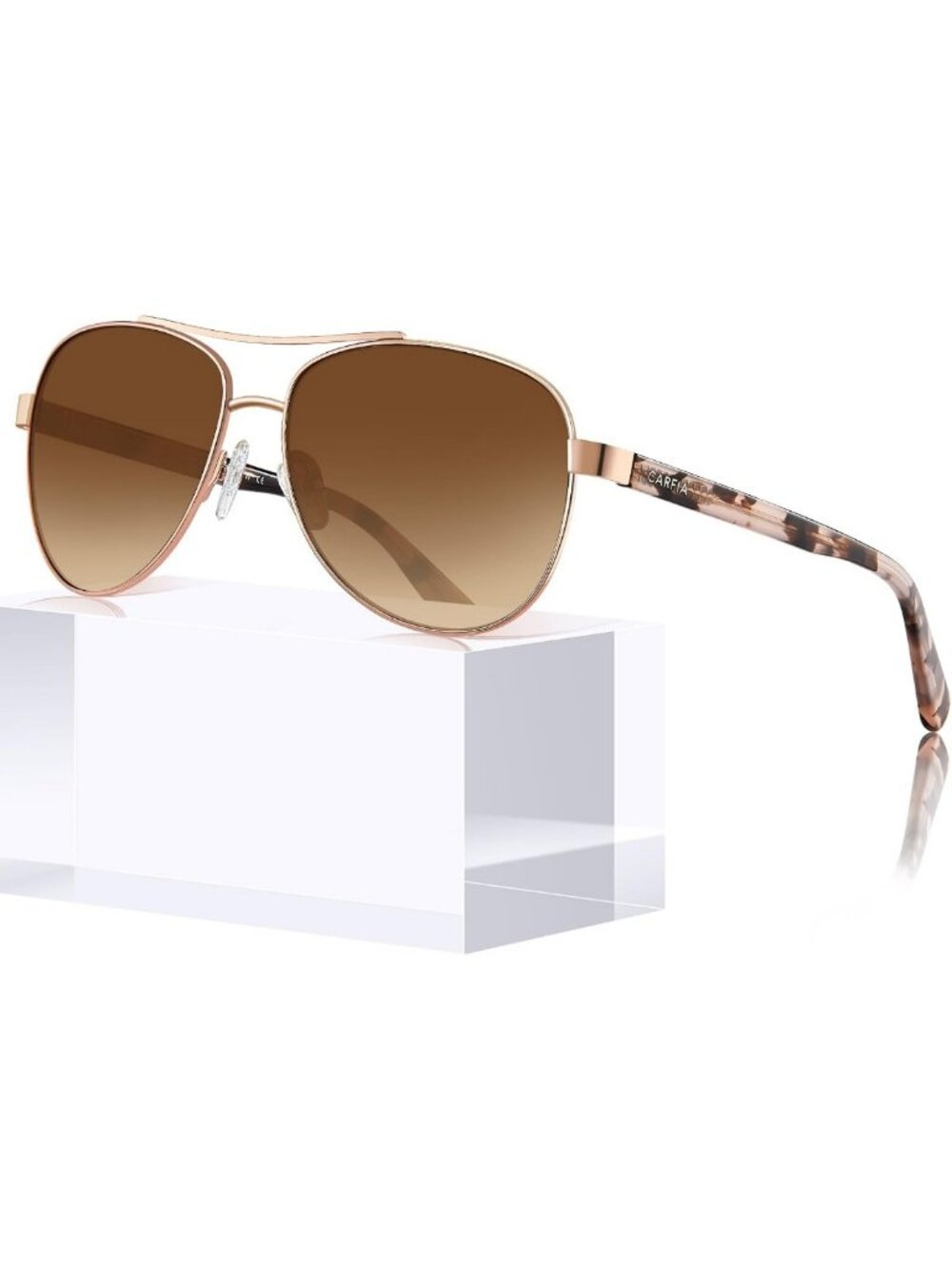 Stylish Polarized Pilot Sunglasses for Women | UV400 Protection, Metal Frame